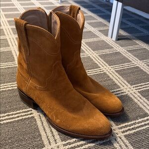 Tecovas Men's Roy Brown Suede Cowboy Boots